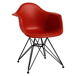 Vitra Eames DAR 43cm Armchair Red / Black